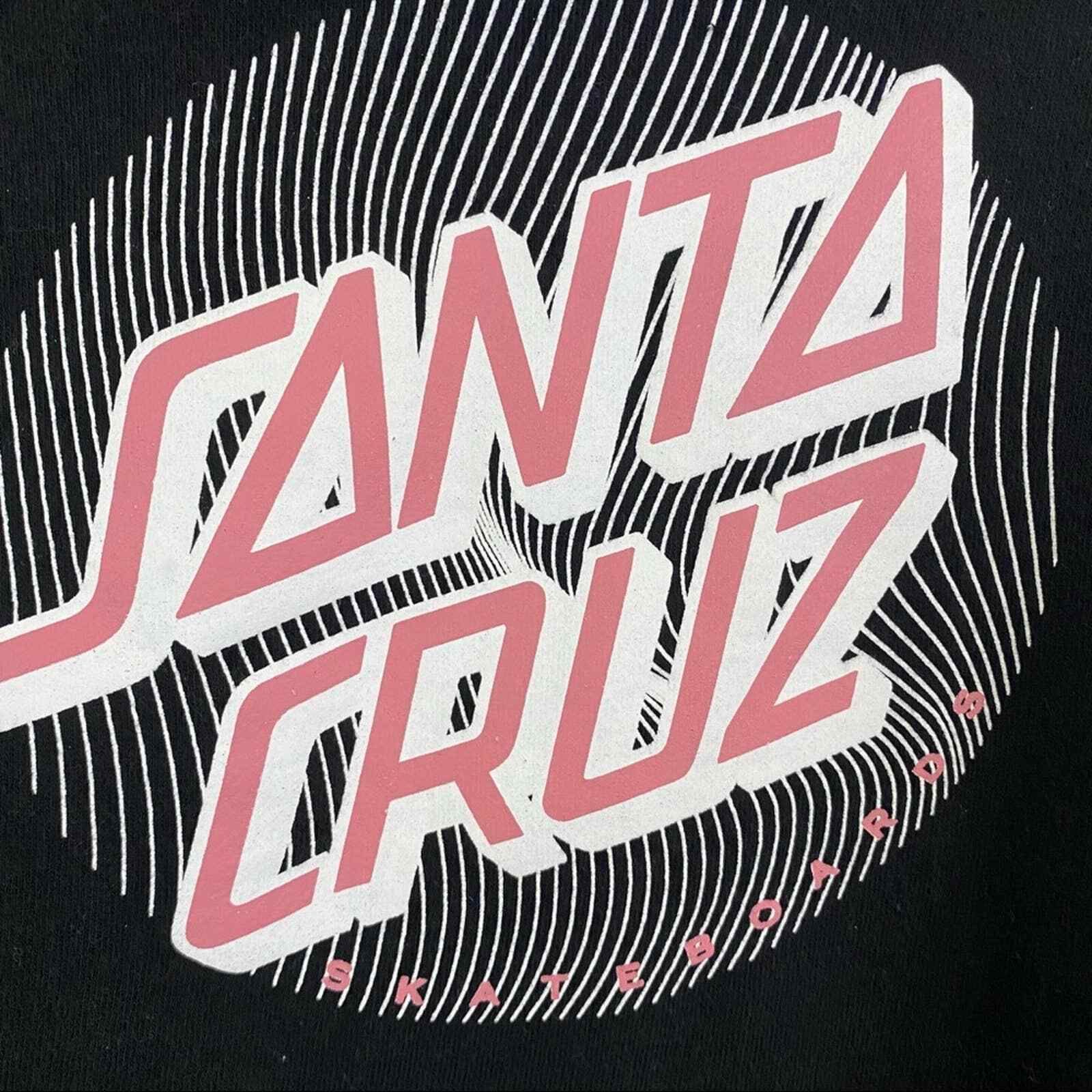 Men's Santa Cruz Skateboards Classic Dot Hooded Pullover Sweatshirt Black  Small