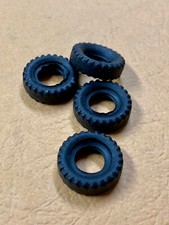 4 Dinky Toy Army Military Tires 17mm Od Square Tread - For 600 Series 621623 4 Dinky Toy Army Military Tires 17mm Od Square Tread - For 600 Series 621623