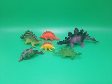 Stegosaurus Dinosaur Toy 6 Figure Lot Herbivore Jurassic Vintage Safari Animal