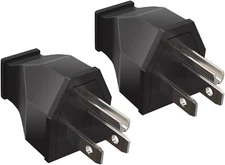 Extension Cord Ends, 125V 15A, Male Straight Blade Plug, Replacement, 2-Pack
