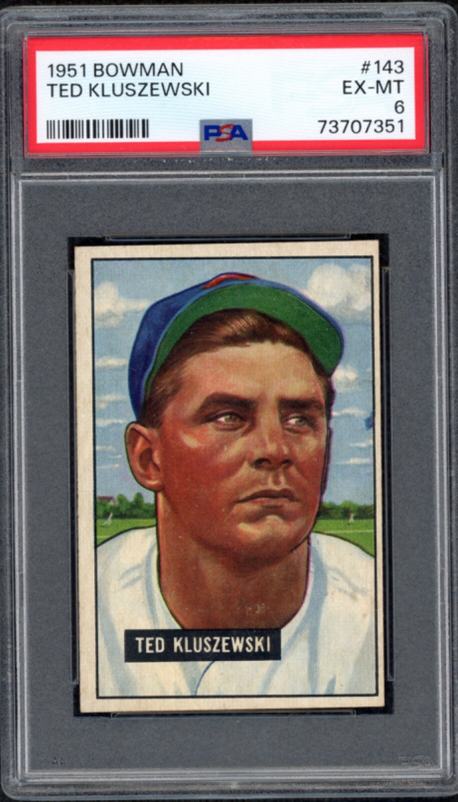 1951 Bowman #143 Ted Kluszewski Cincinnati Reds PSA 6