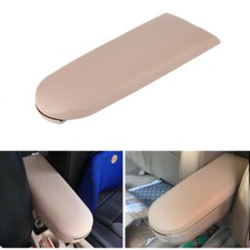 Tapa de reposabrazos de consola central de cuero PU beige para VW Jetta Golf MK4 Beetle