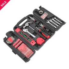 136-PCS Mechanics Hand Tool Kit Set Craftsman Toolbox Garage Storage Case - Red