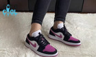 Air Jordan 1 AJ1 Low Black Cactus Flower Women Shoes DC0774-005