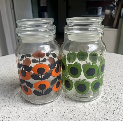 2 x ORLA Kiely, Limited Edition Douwe Egbert Kaffeegläser, Vintage/Retro