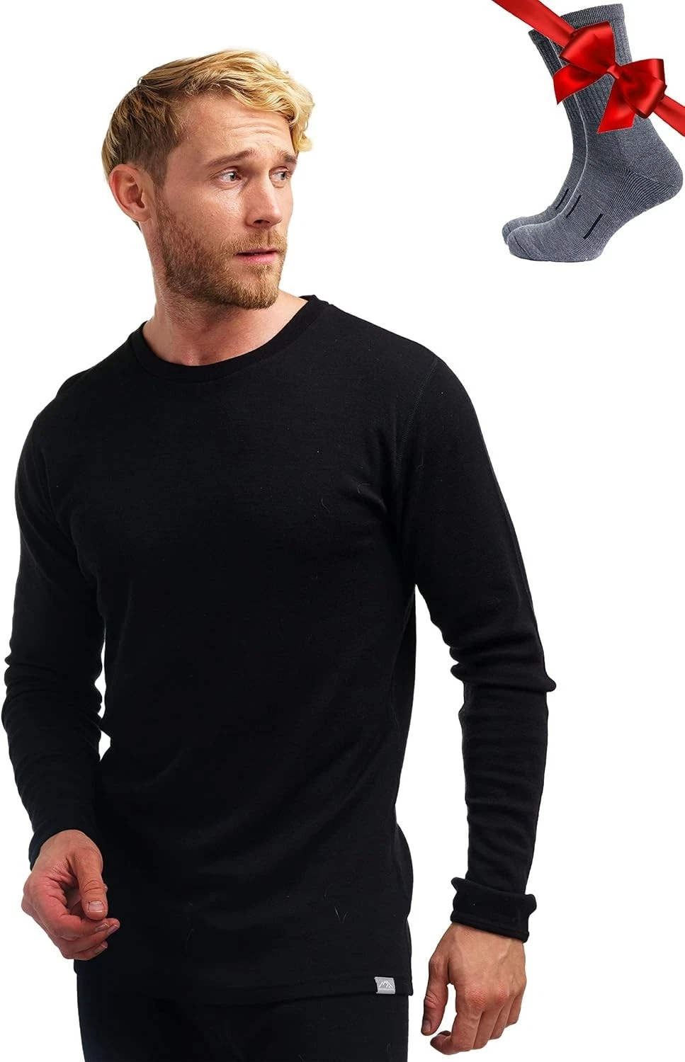 Mens Merino Wool Thermal Long Sleeve Shirt