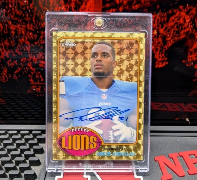 2015 Topps Chrome 1976 Ameer Abdullah Superfractor 1/1 #76-AA Rookie RC Auto 👀