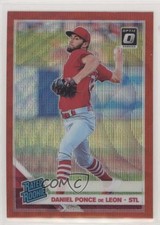 2019 Panini Donruss Optic Red Wave Prizm Daniel Ponce de Leon #65 Rookie RC g9j