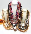 VINTAGE TO NOW BOHO THEMED FASHION /COSTUME JEWELRY NECKLACE LOT