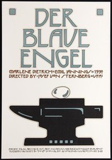 David Lance Goines 1972 Poster #17 Sternberg's Der Blaue Engel Marlene Dietrich