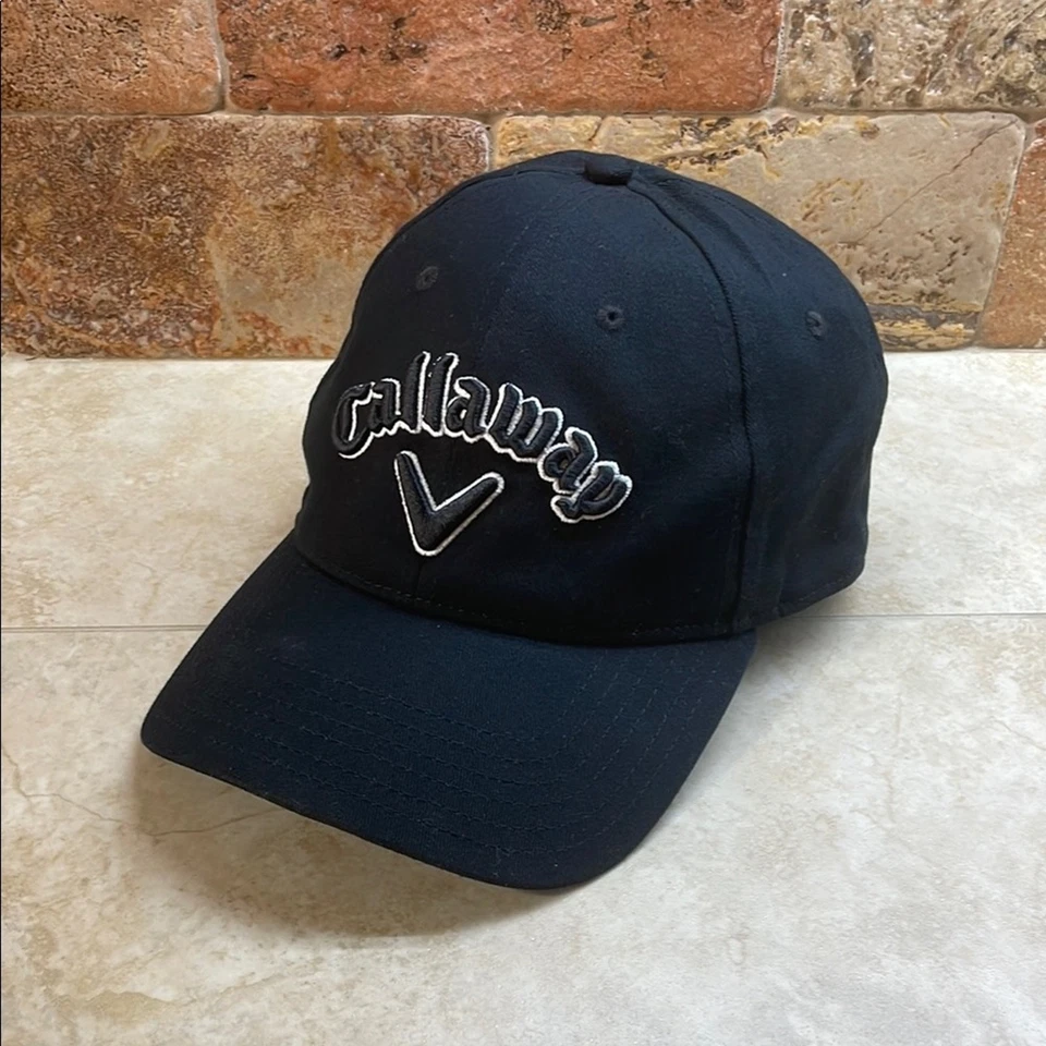 Gorra Callaway Algodón Golf Correa Ajustable Logo Bordado Negro Blanco Foto 2 de 4