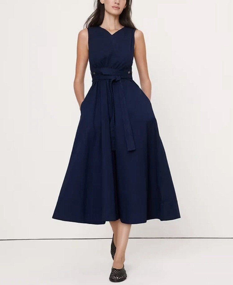 knee length dresses for ladies Lilianna Cotton Lace Midi Dress – SIMKHAI main image 1