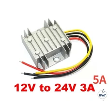 12V to 24V DC Boost Converter 3A 5A Voltage Regulator Truck Boat Power Supply
