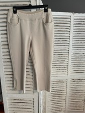 Belle by Kim Gravel Petite Coastal Crop Perfect Ponte Pants sand bar, 10P