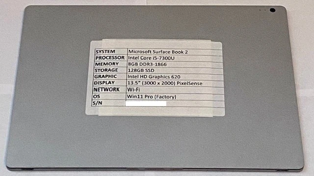 Microsoft Surface Book 2 13.5" i5-7300U 8GB 128GB SSD Foto 2 de 3