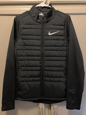 Men's Nike Thermosoft Essential Full Zip Running Jacket Black Small 856896 010
