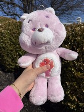 Vintage 1985 Kenner Sharebear Care Bear Stuffed Plush Milkshake Purple