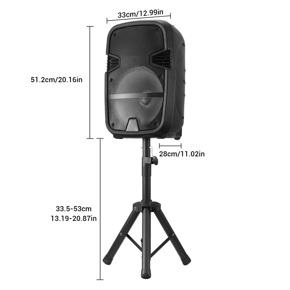 Portable Bluetooth Speaker 12" 15" SubWoofer Deep Bass Party Sound System w/Mic - Image 2 of 4