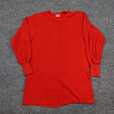 Vintage Duofold Thermal Shirt Mens Large Red Two Layer Fabric Long Johns Top