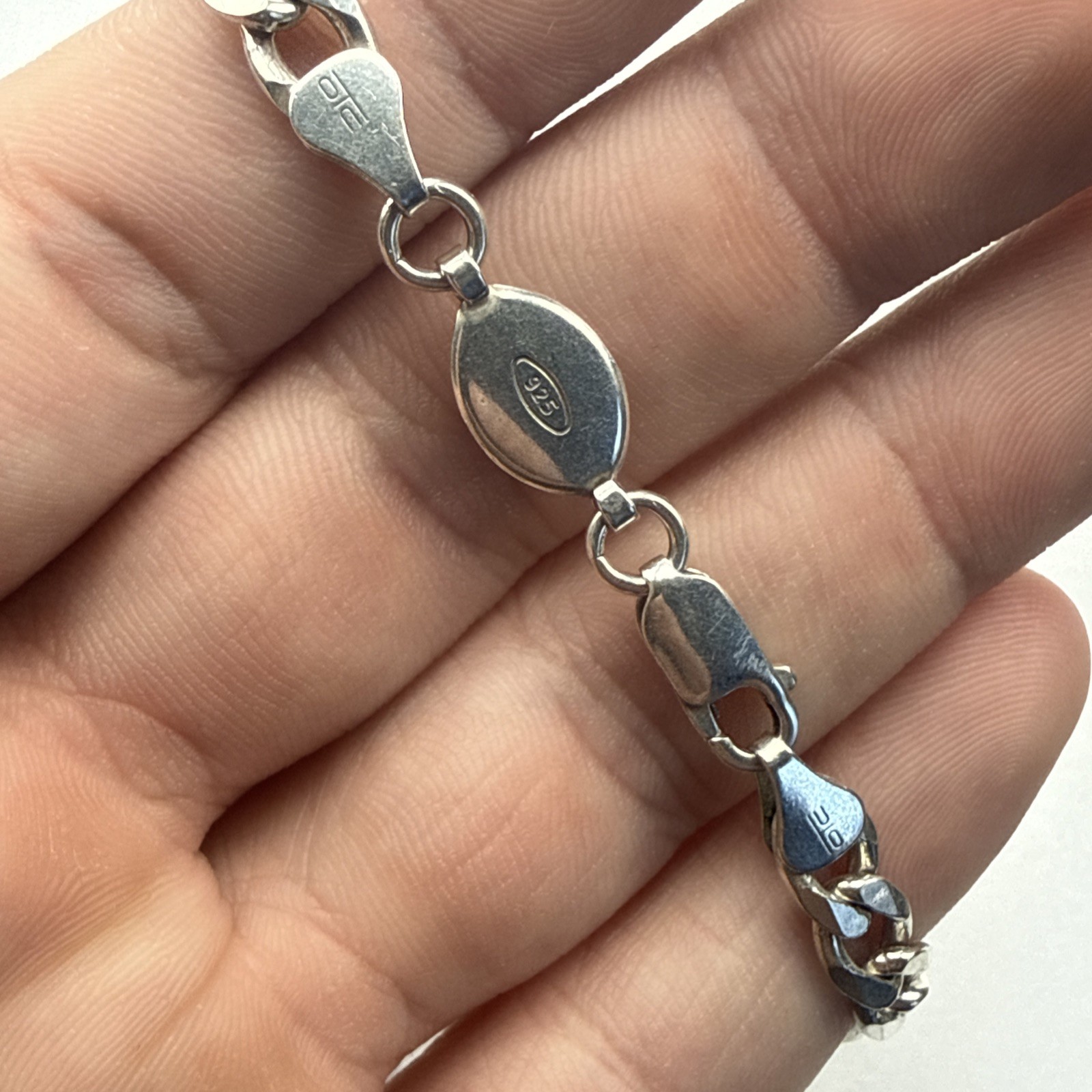 Silverite Solid Sterling Silver Figaro 7mm Link 2… - image 4