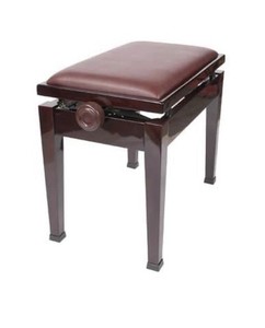 ADJUSTABLE PIANO BENCH/STOOL/CHAIR w/QUICK ADJUSTMENT- MAHOGANY OPENED ITEM