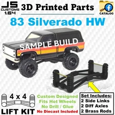 83 Silverado Hot Wheels - Lift Kit - 3D Printed Parts Only - JS Customs