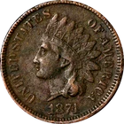 1874 Indian Cent - Dark