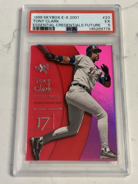 1998 Skybox EX 2001 - Tony Clark #23 Essential Credentials Future /78 - PSA 5 EX