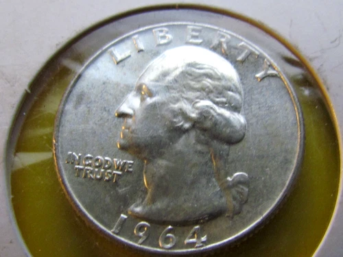 1964 P  Washington Quarter - 90% Silver - Condition AU