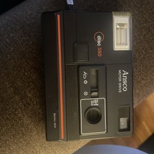 Ansco Black Motor Drive Disc 350 Camera Untested AS-IS