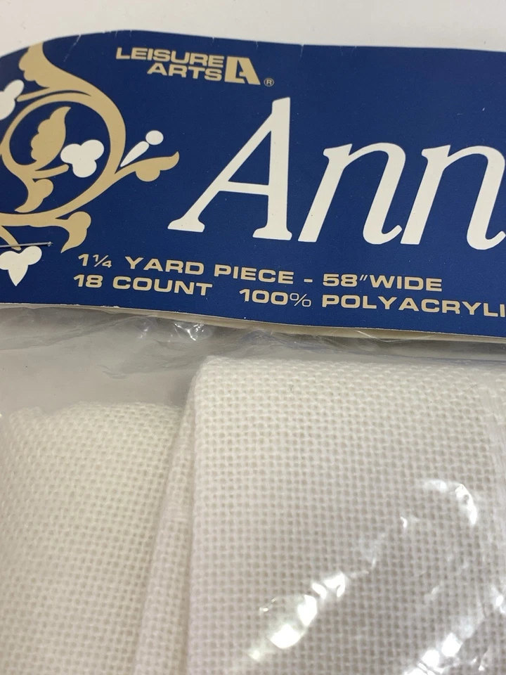 Artículo de tela Anne Leisure Arts 18 quilates blanco suave hace 1 estándar o 2 bebés afganos Foto 4 de 4