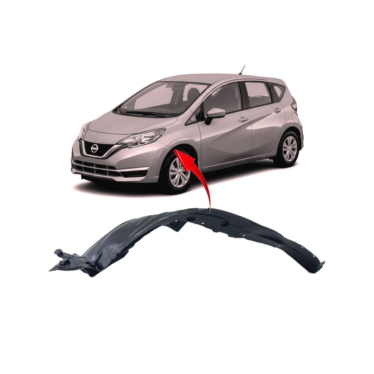 Front Left Driver Side Fender Liner For 2014-2019 Nissan Versa