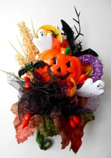 Handmade HALLOWEEN Corsage  Jack-o-lantern Ghost Bats Web
