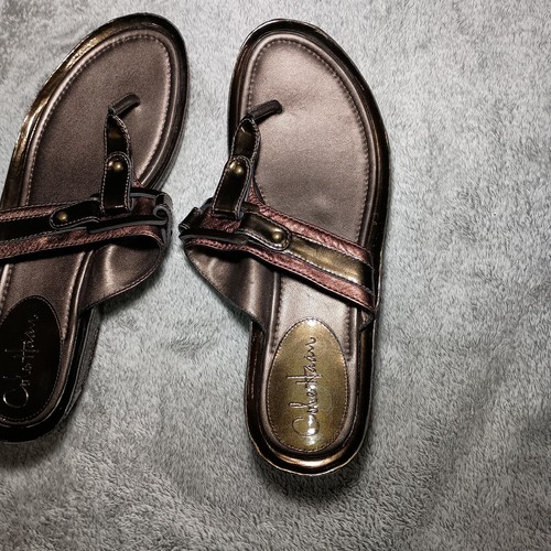 Cole Haan Damen 10B Metallic Braun Leder Luft Riemen Sandalen 10 B Pantoletten D32367 - Bild 15 von 18