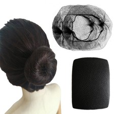 60 PCS Invisible Nylon Hair Nets Women Men Styling Food Service Black 24 Inch