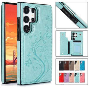 For Samsung Galaxy S25 S24 S23 S22 S21 PU Leather Wallet Back Stand Phone Case