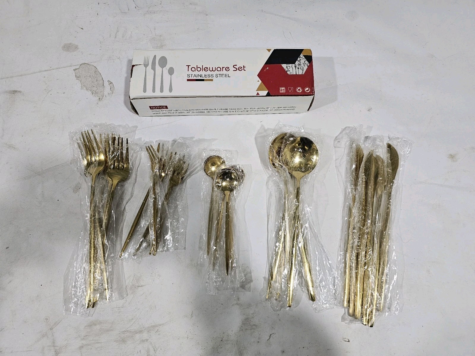 Elegant Portuguese Golden Finish 30pc Tablewear Set