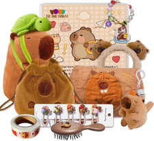 Capybara Plush Gifts for Girls 4 5 6 7 8 9 10 Years Old, Kids Cute Capybara Toy