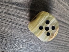 Onyx W&uuml;rfel Marmor Stein Alabaster gr&uuml;n braun