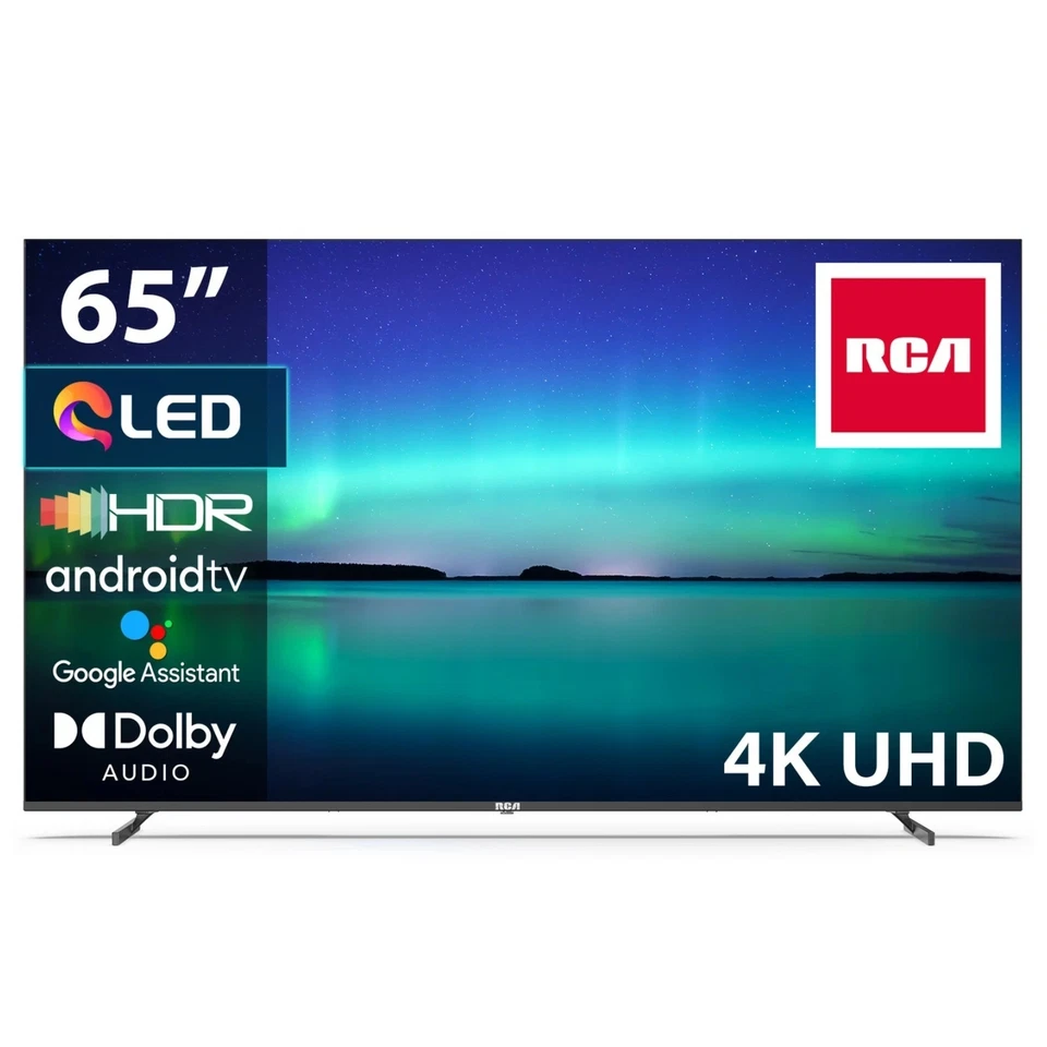 MARKENLOS 65 Zoll Android Smart TV QLED 4K UHD Fernseher Google Dolby Triple Tuner DE NEU