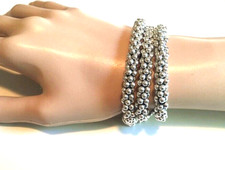 LAGOS Bold Caviar 7mm Rope Bracelet in Sterling Silver MEDIUM 7 NEW 650.00