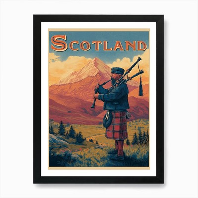 �ｿｽ@g@b@s@c@t@ Scotla Framed Wall Art Poster Canvas Print Picture