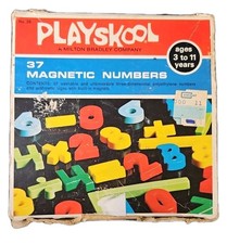 1970 119 Total Playskool Magnetic Alphabet Letters WRONG BOX  29 SET BOX