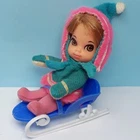 Vintage Mattel Liddle Kiddles FREEZY SLIDDLE Doll, Outfit, Hat, & Sled