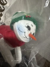 ANNALEE 10" Sledding Snowman on a Wooden Sled New in  Sealed Package