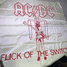 VINTAGE AC/DC tapestry Poster Wall Hanging Art Flag acdc flick the switch Rock