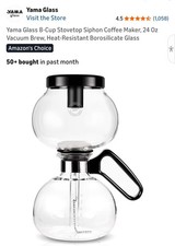 Yama Glass Co 8-Cup Coffee Siphon Stove Top Maker