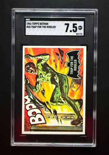 1966 Topps Batman Black Bat #45 Trap for the Riddler — SGC 7.5