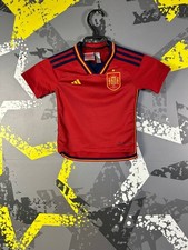 Spain Jersey Home football shirt 2022 - 2024 Red Adidas Kids Size 3-4YRS ig93