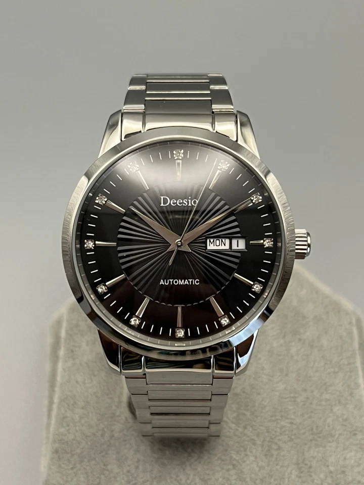 BLACK FRIDAY Orologio automatico subacqueo Data Giorno 50MT ZAFFIRO  Acciaio - Immagine 3 di 4